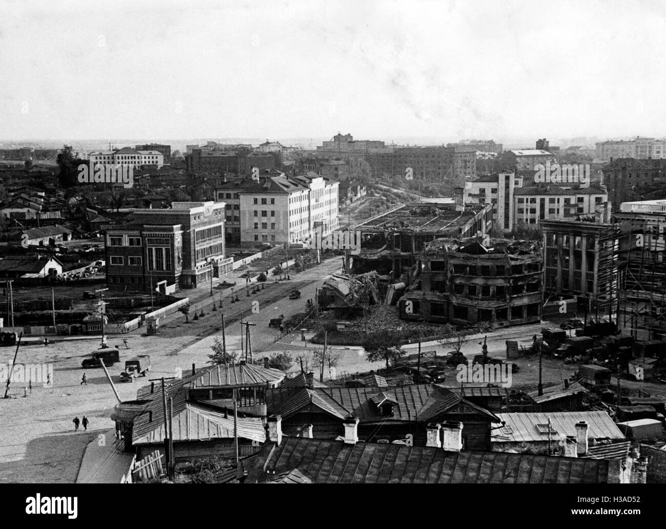 Smolensk dopo essere stato catturato dalla Wehrmacht, 1941 Foto Stock