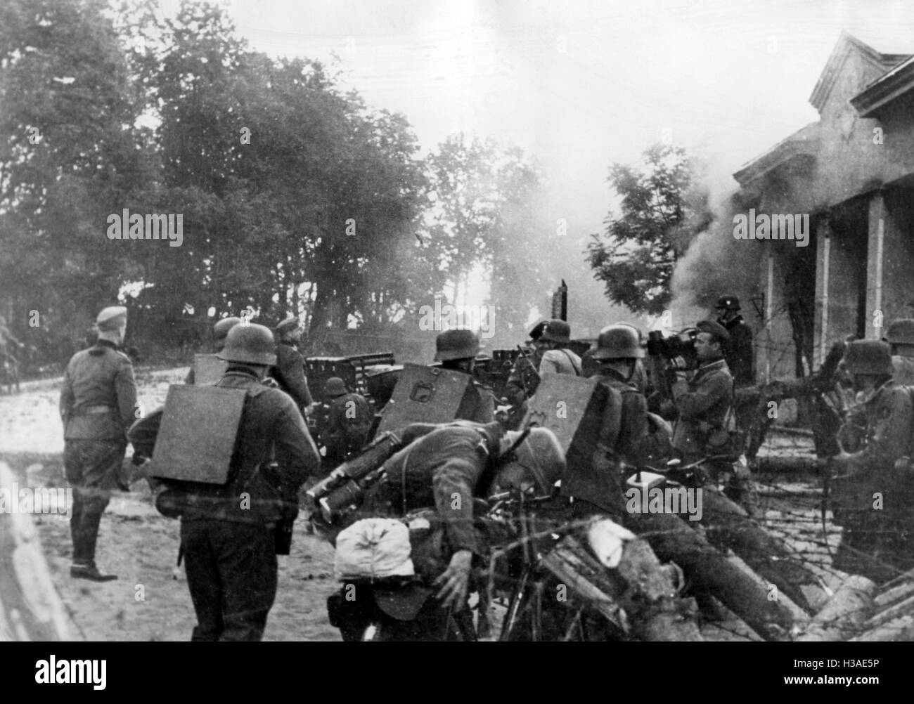 Truppe tedesche all'inizio dell'attacco in Russia, 1941 Foto Stock