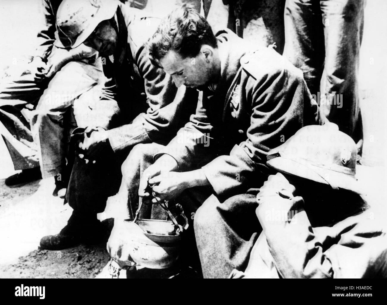 Captive soldati tedeschi in Nord Africa, 1941 Foto Stock