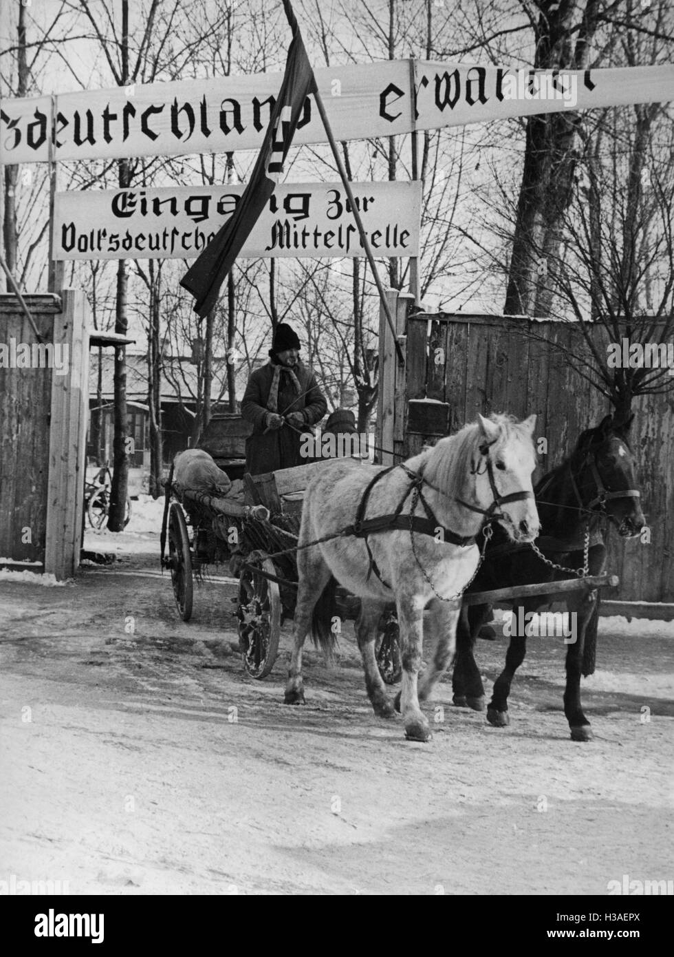Benessere Ufficio per tedeschi etnici di Lodz, 1940 Foto Stock