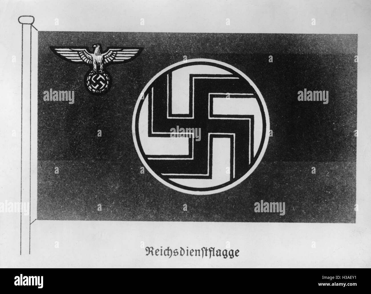 Schizzo del Reich nazista bandiera di servizio Foto Stock