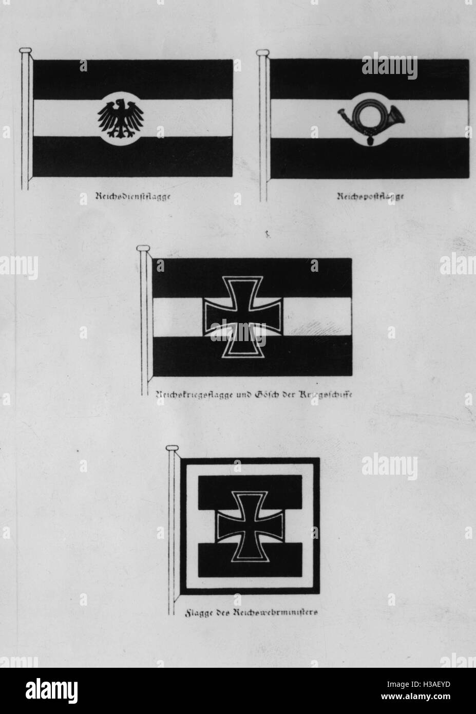 Bandiera nazista illustrazione, 1933 Foto Stock