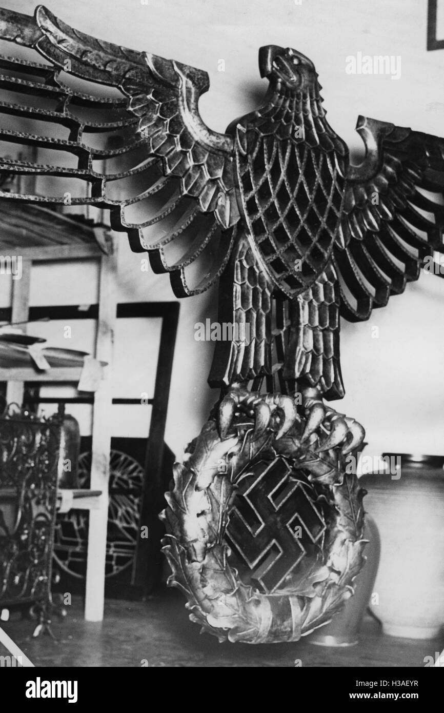 Nazi Imperial Eagle alla Fiera Internazionale di Berlino Foto Stock