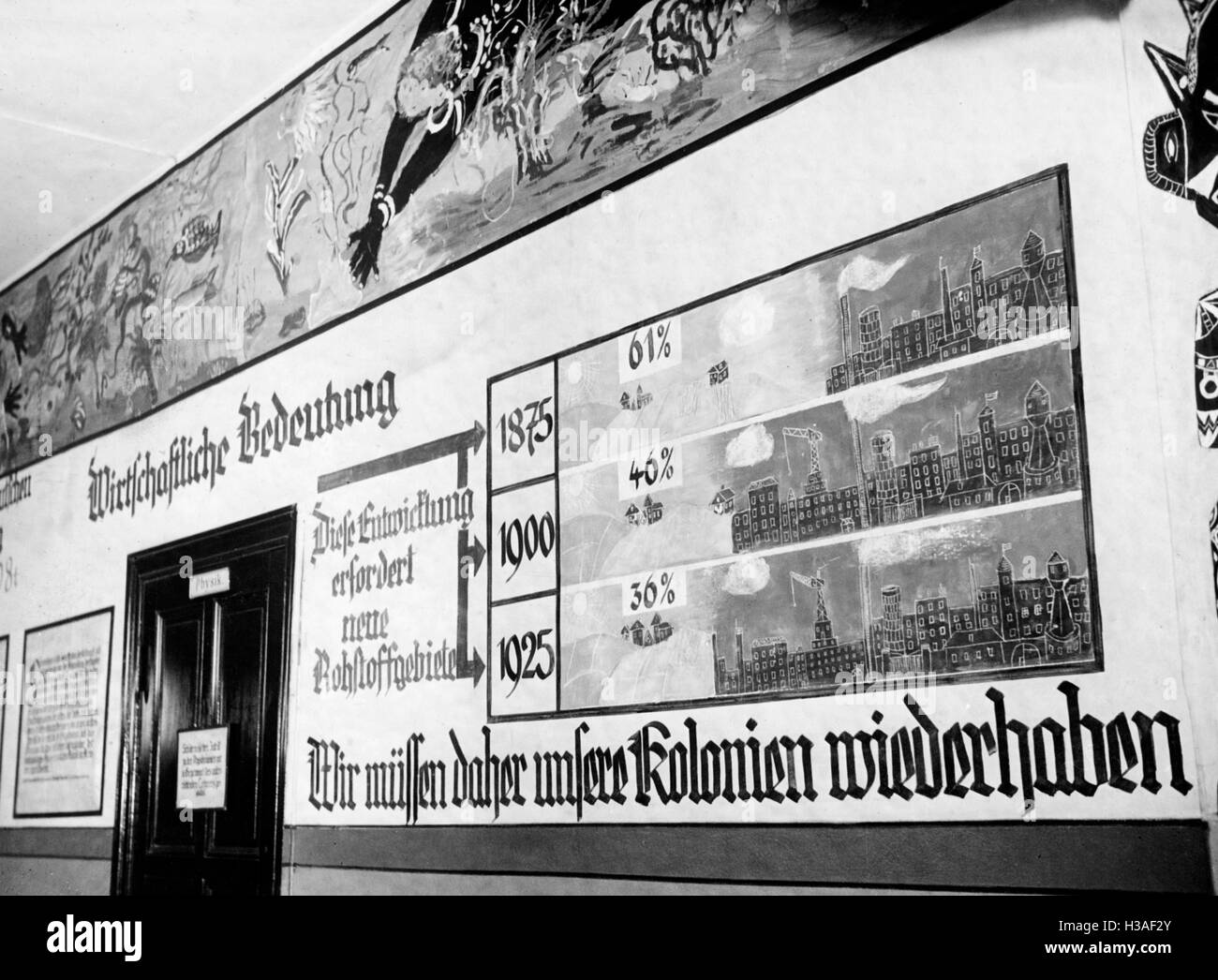 Mostra coloniale in Pankow Real-Gymnasium, 1937 Foto Stock