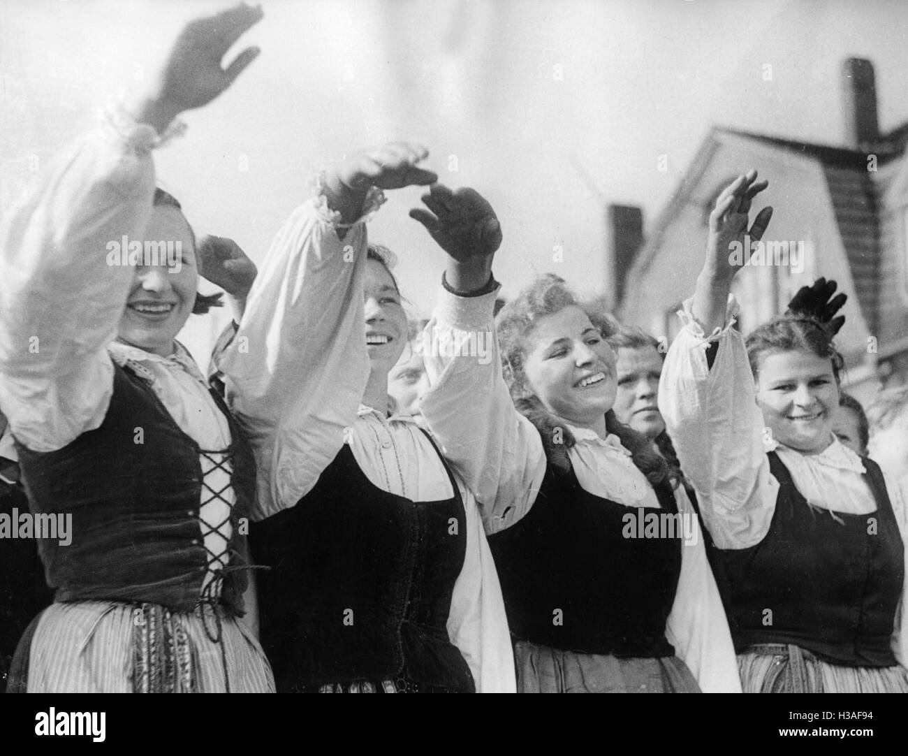 Integrazione del territorio Memel nel Reich tedesco su 23.03.1939 Foto Stock