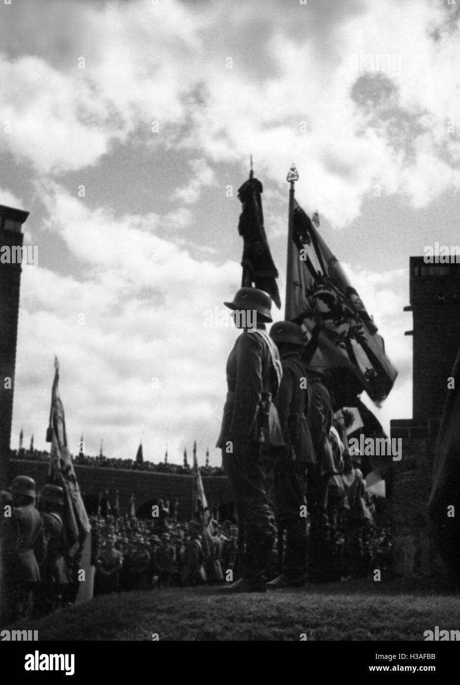 Funerali di Paul von Hindenburg a Tannenberg, 1934 Foto Stock