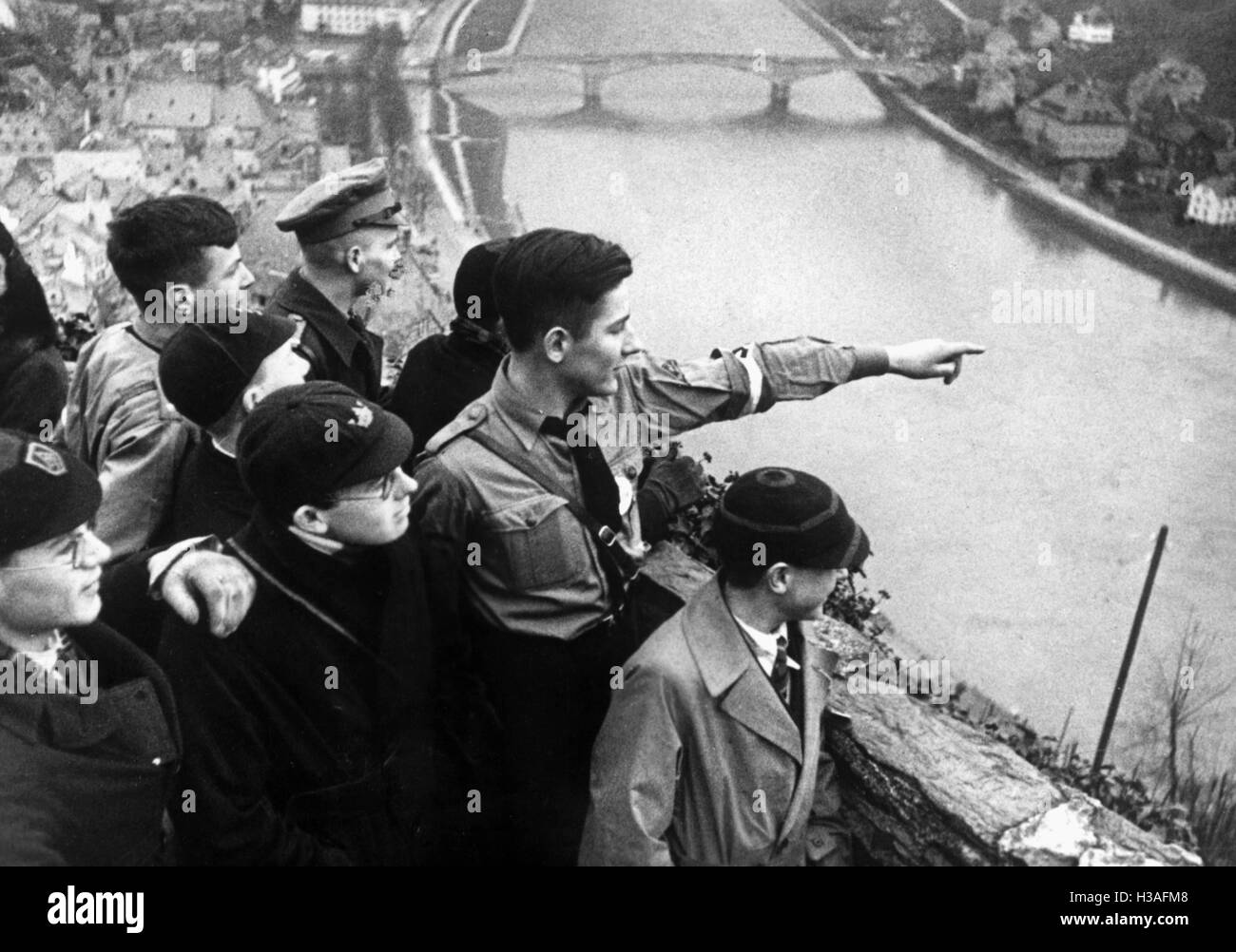 Gli studenti inglesi di Coblenza, 1937 Foto Stock