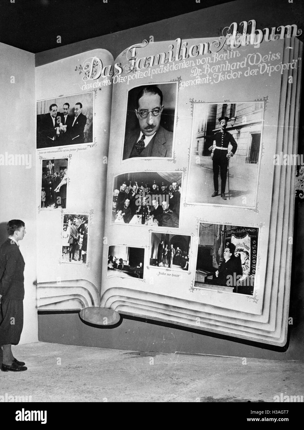'Le immagini sul display a la mostra ''l'Ebreo Eterna", 1937' Foto Stock