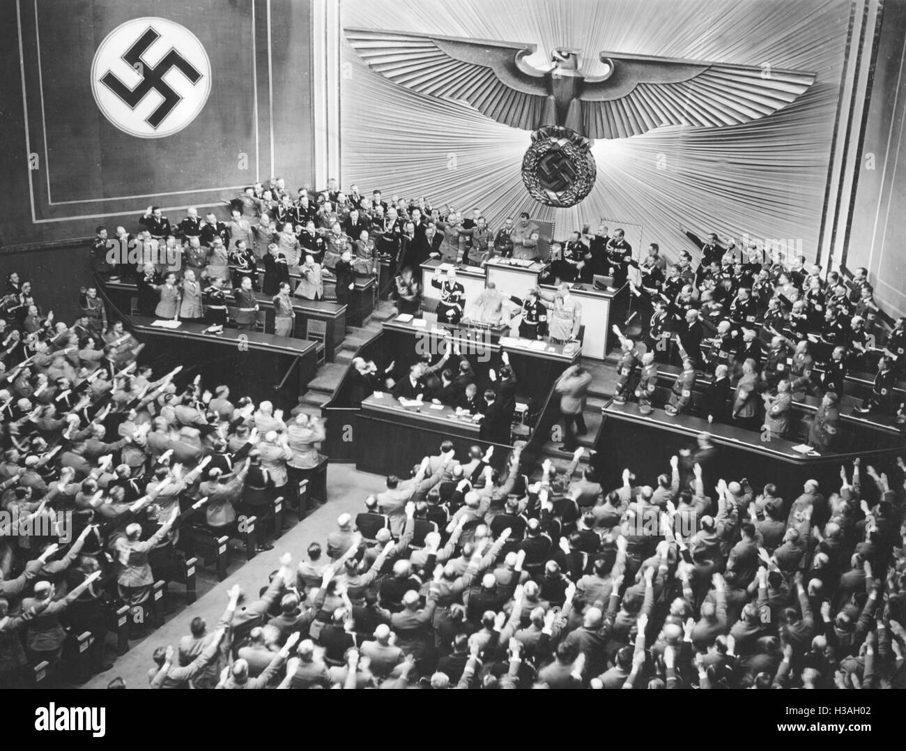 Sessione del Reichstag nel Kroll Opera House a Berlino, 1939 Foto Stock