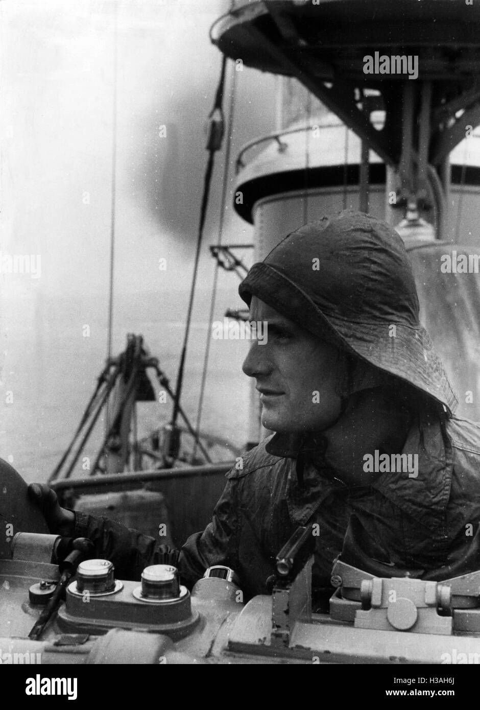 Soldier of la Kriegsmarine a telemetro, 1939 Foto Stock