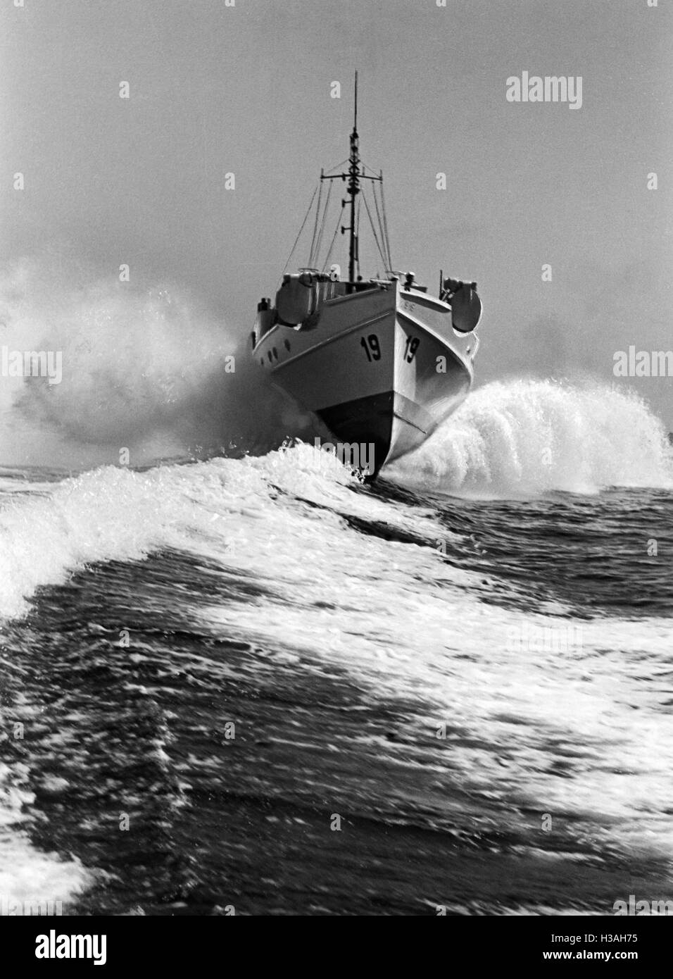 "L'E-barca ''S 19'' in corsa, 1940' Foto Stock