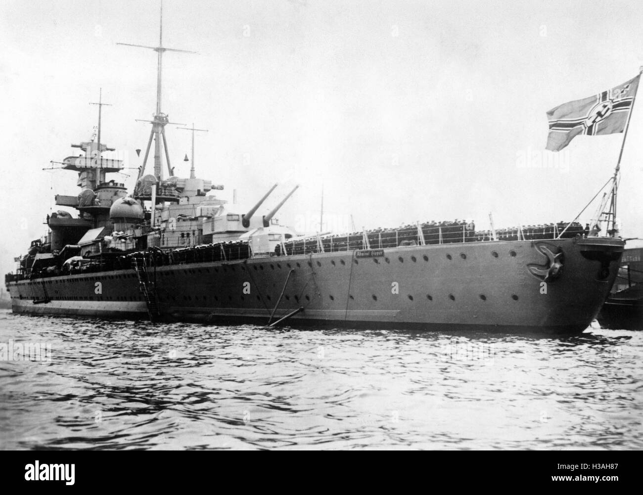 " La messa in funzione dell'incrociatore pesante ''Admiral Hipper'', 1939' Foto Stock