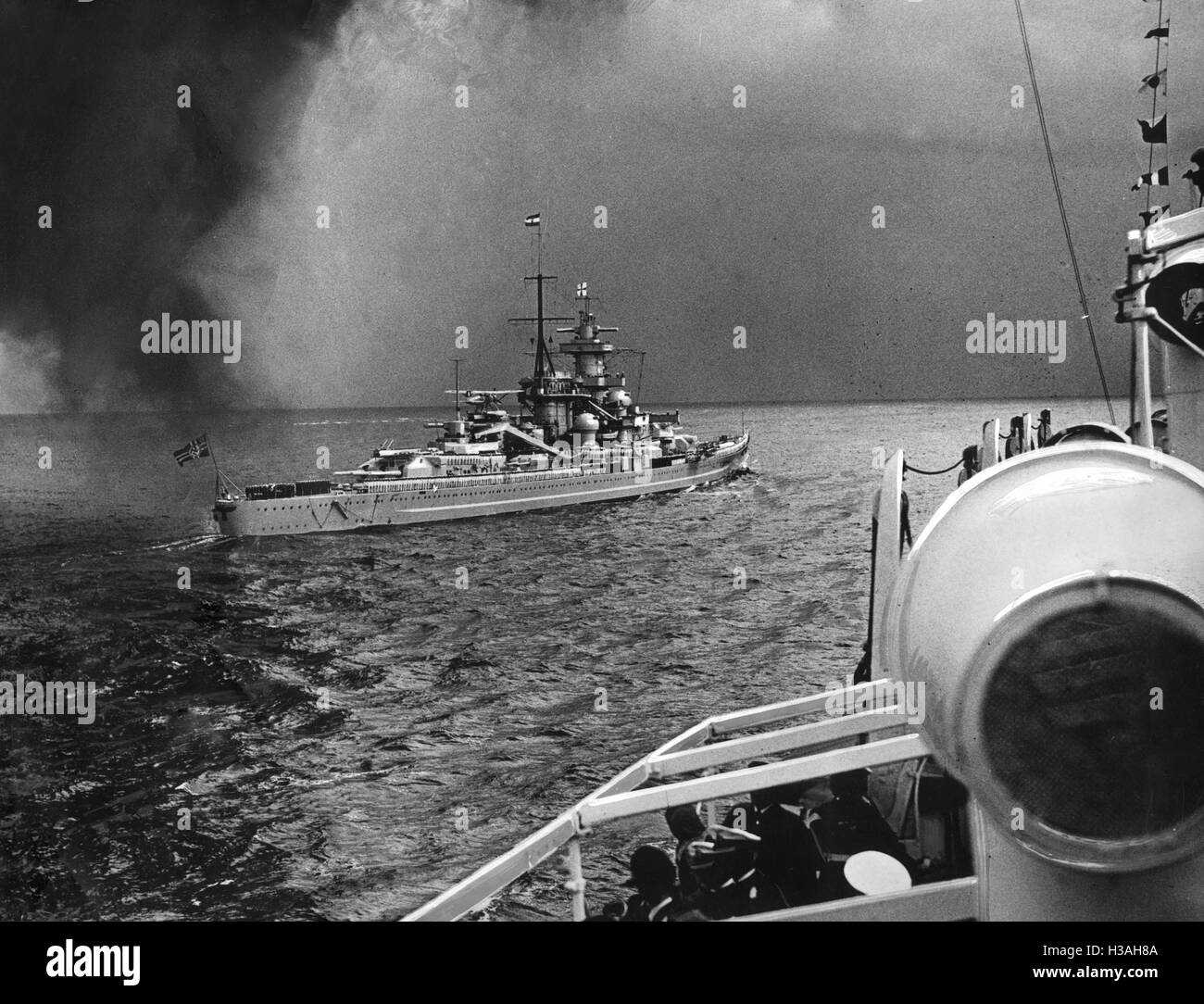 Parata della flotta della Kriegsmarine, 1938 Foto Stock