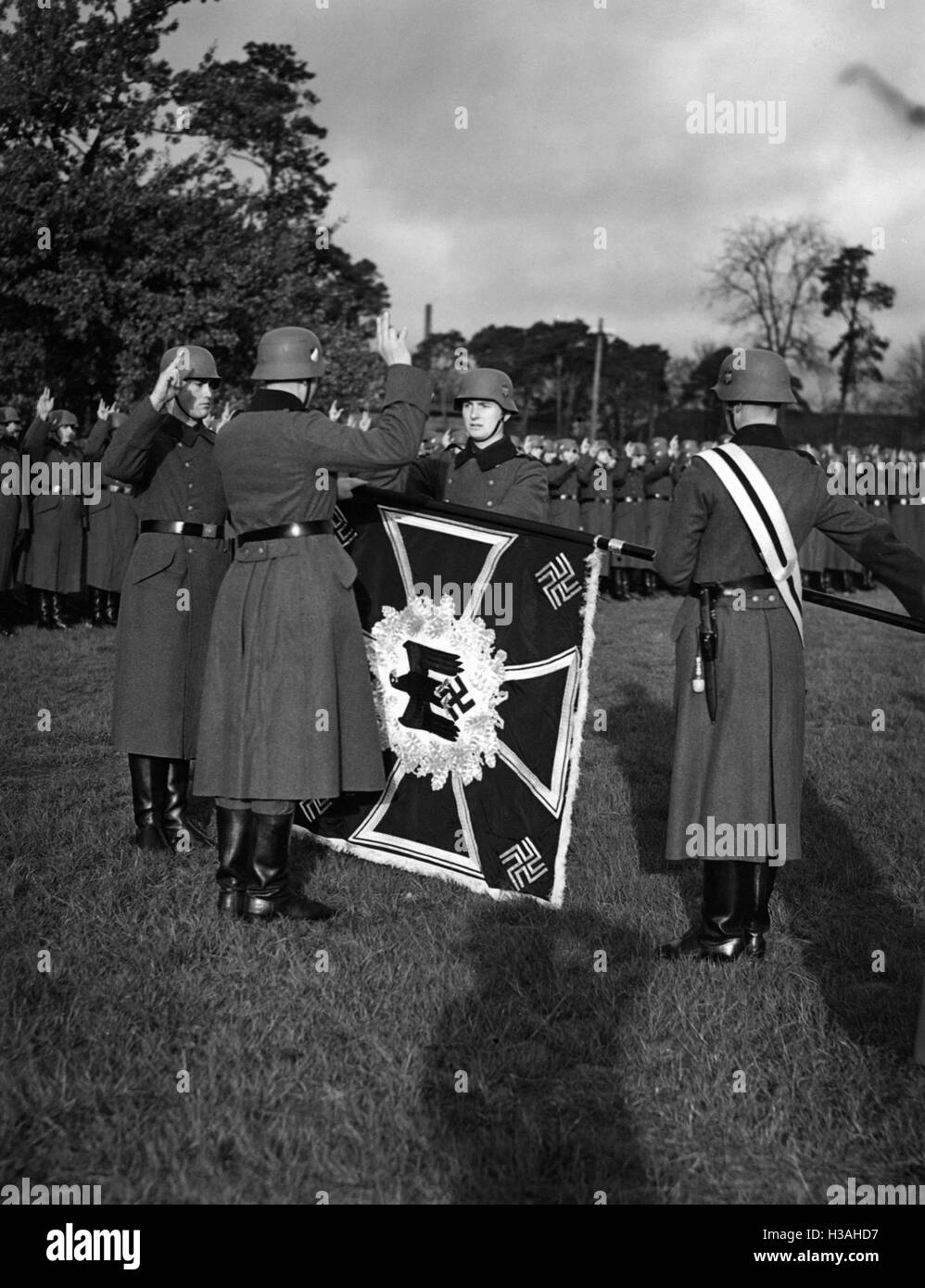 Prestazione di giuramento delle reclute della Wehrmacht in Berlino, 1937 Foto Stock