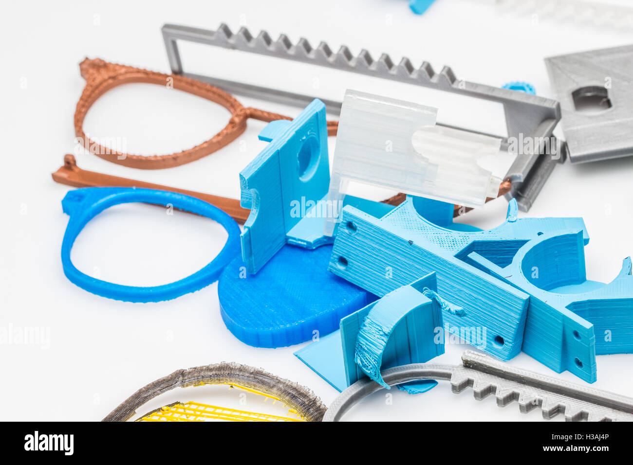 I modelli con fusibile di plastica per creare una migliore comprensione della vera dimencions tactility ans. Foto Stock