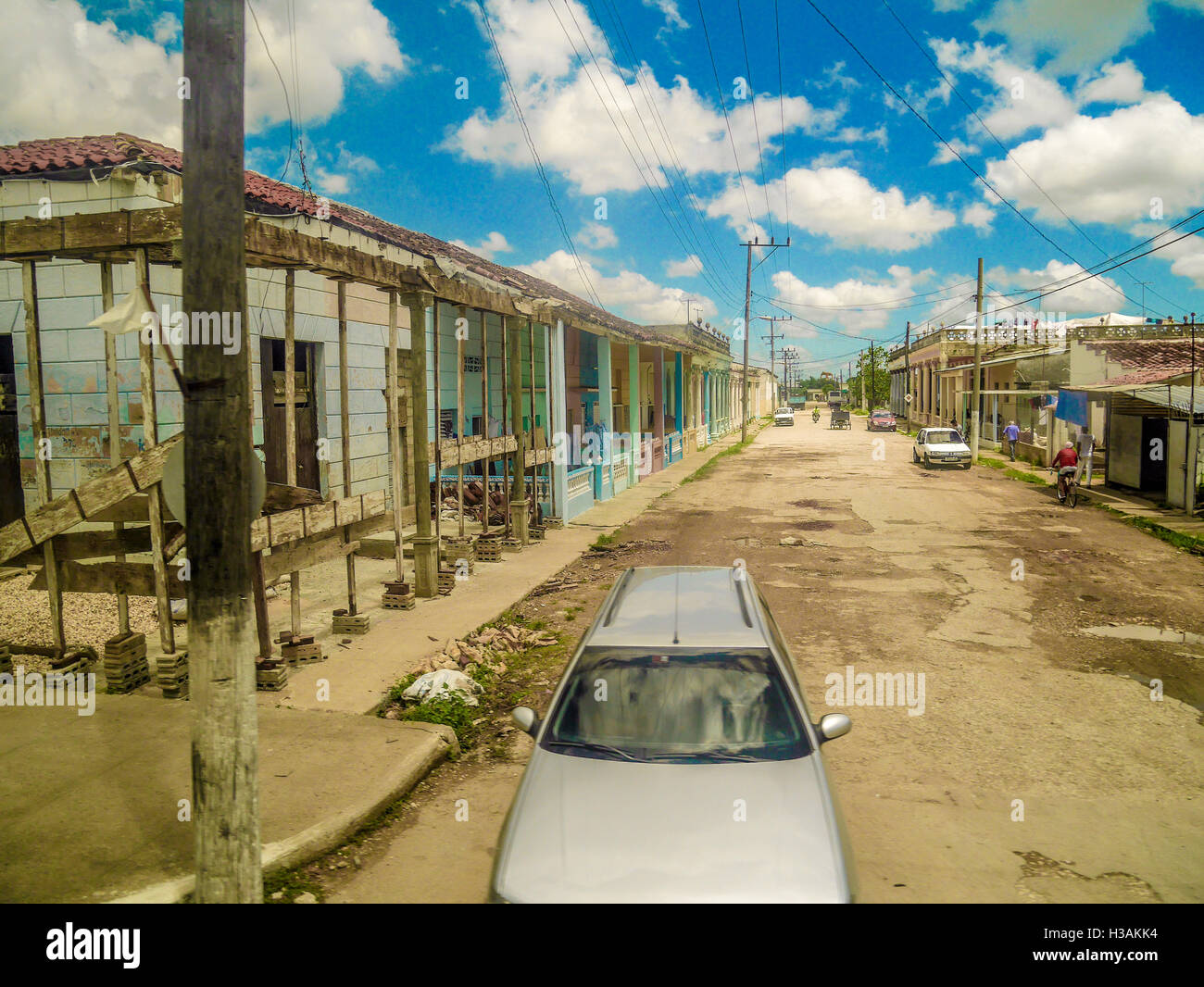 Ranch e bungalows costruiti in stile cubano su Cuba, legno, paglia e altri materiali locali vengono utilizzati per costruire e mantenere questi bellissimi i tubi flessibili Foto Stock