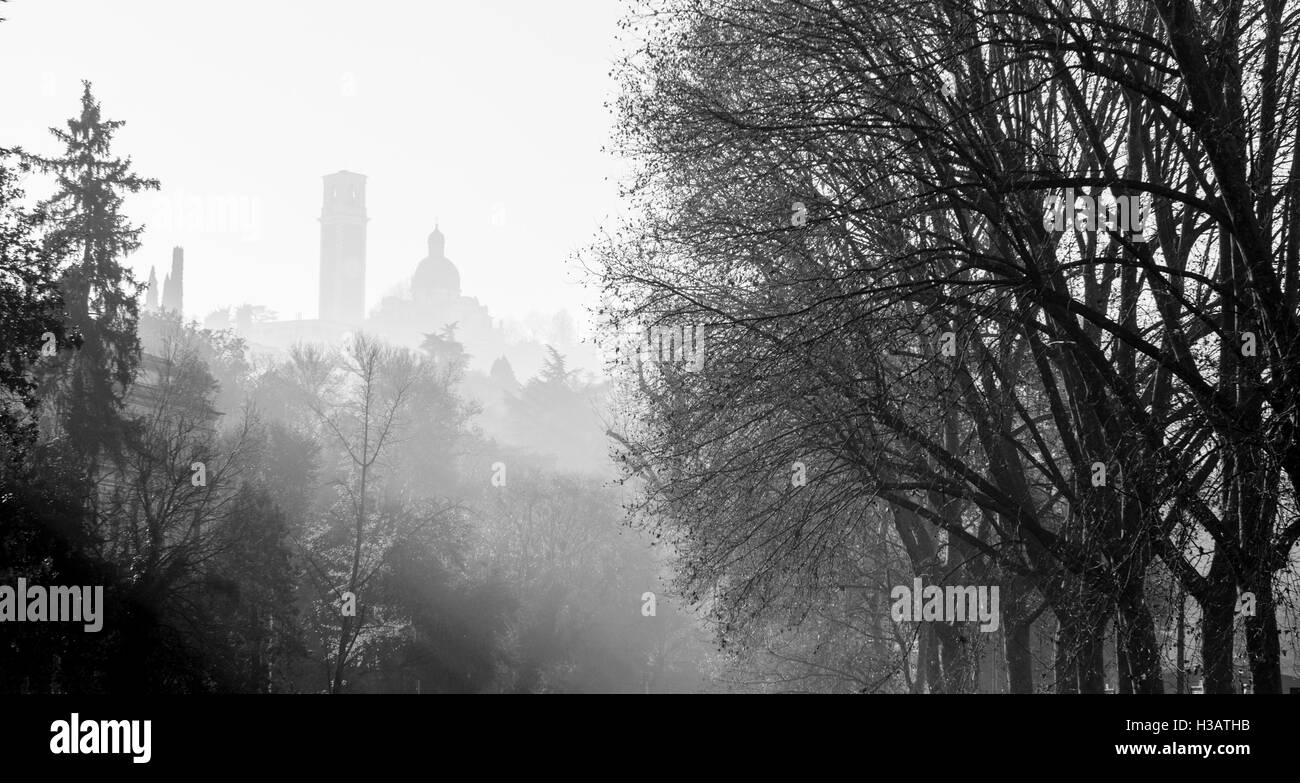 Monte Berico in autunno a Vicenza. Foto Stock