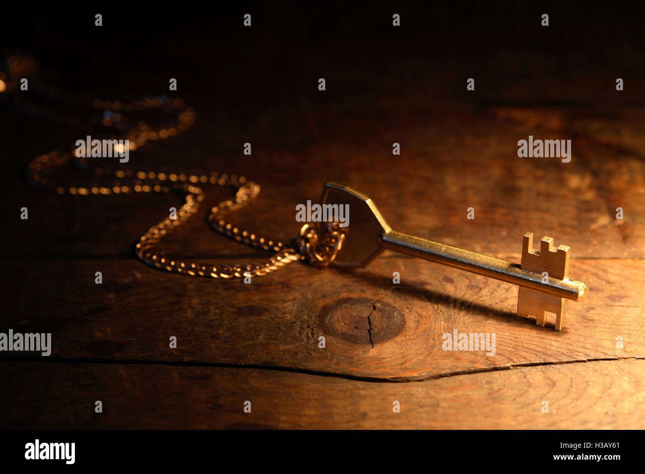 Chiave su legno Foto Stock