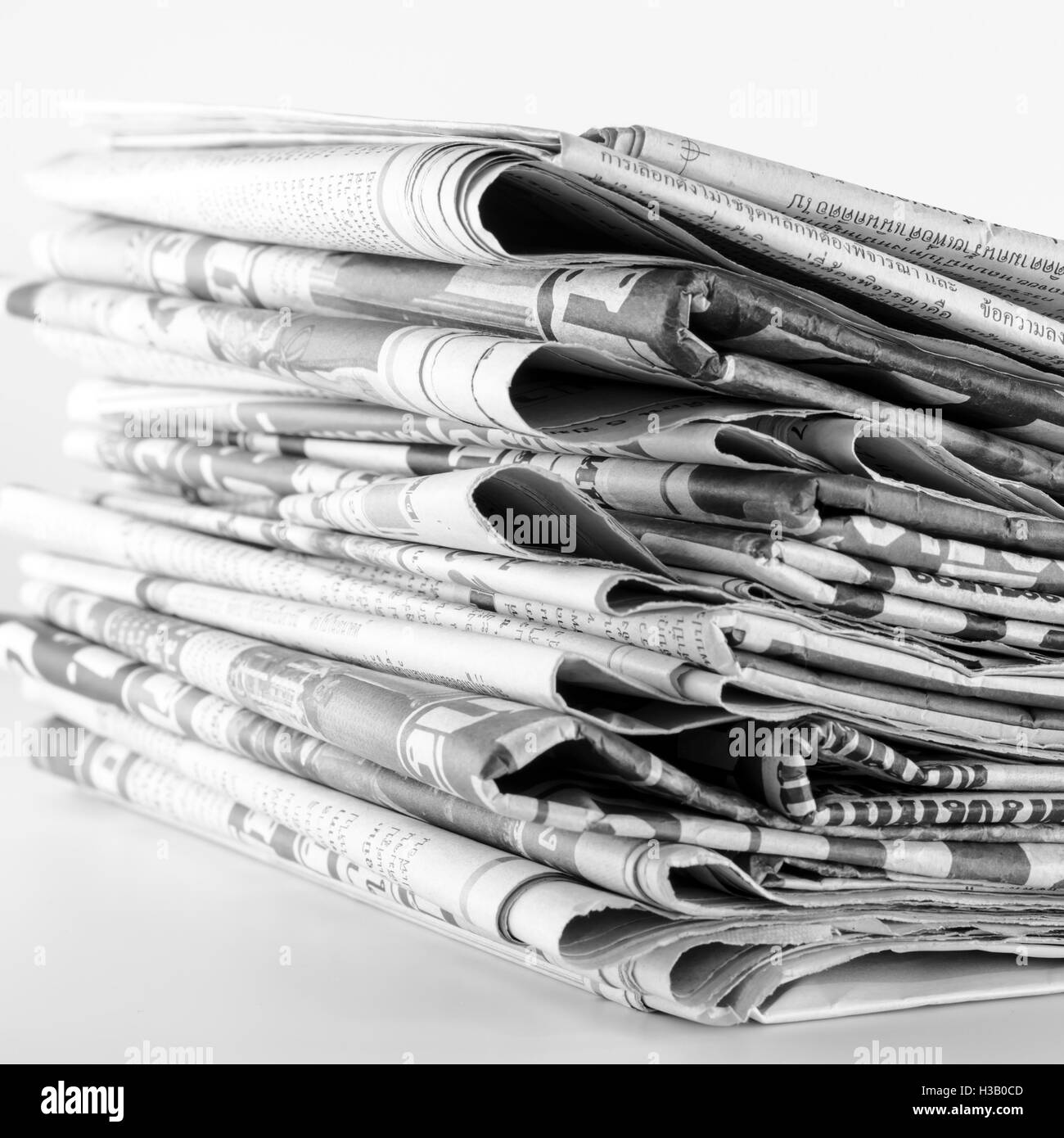 Pila di giornale Foto Stock