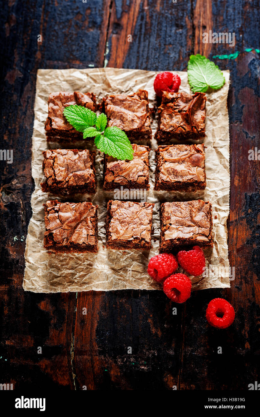 Brownie fatti in casa Foto Stock