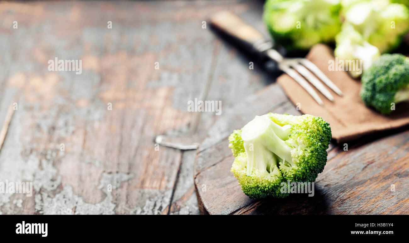 Fresco verde broccoli Foto Stock