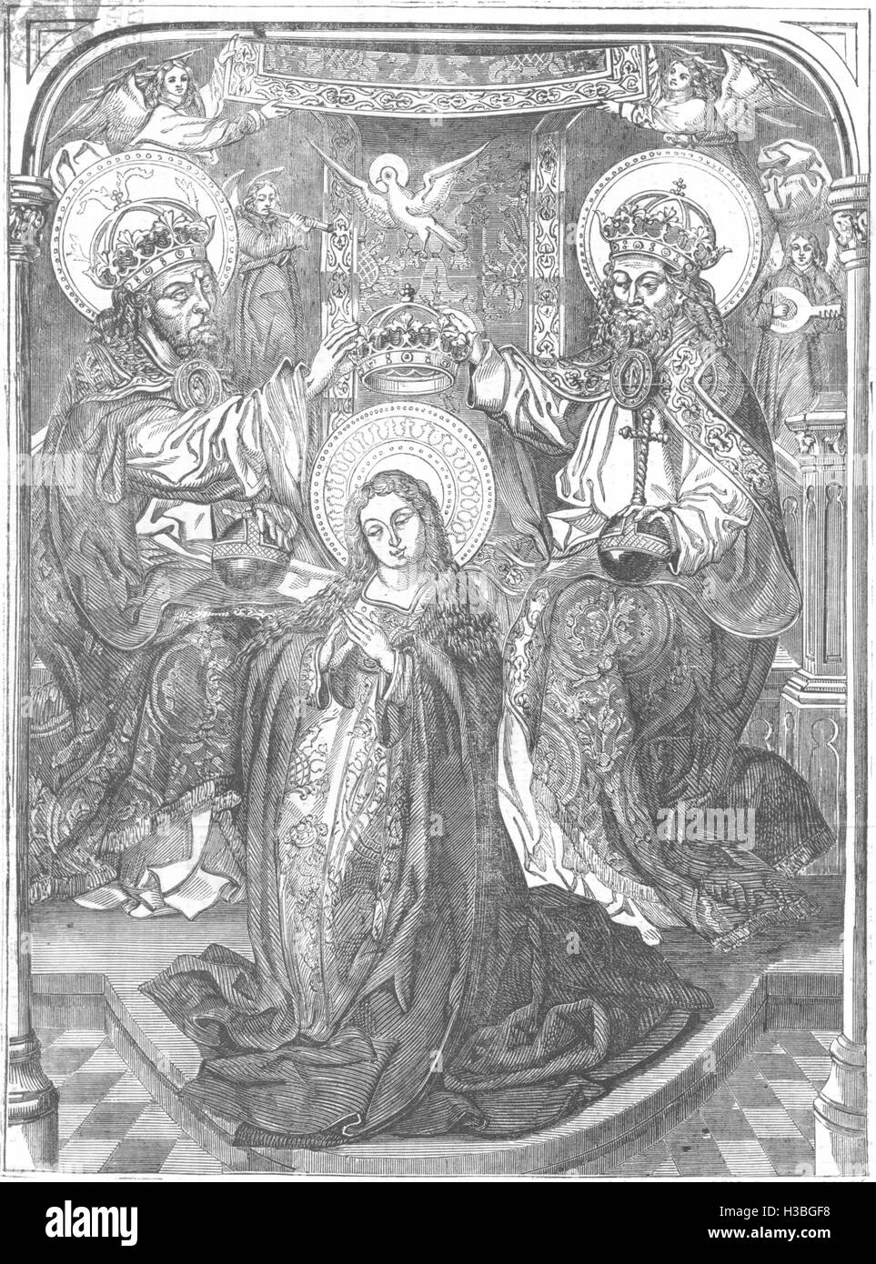 ROYALTY l Incoronazione della Vergine 1854. Il Illustrated London News Foto Stock