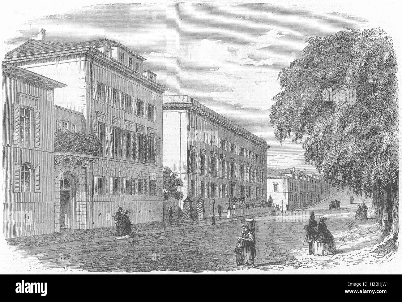 Germania Darmstadt; Palazzo del Principe Louis Hesse, Charles (padre) 1862. Il Illustrated London News Foto Stock