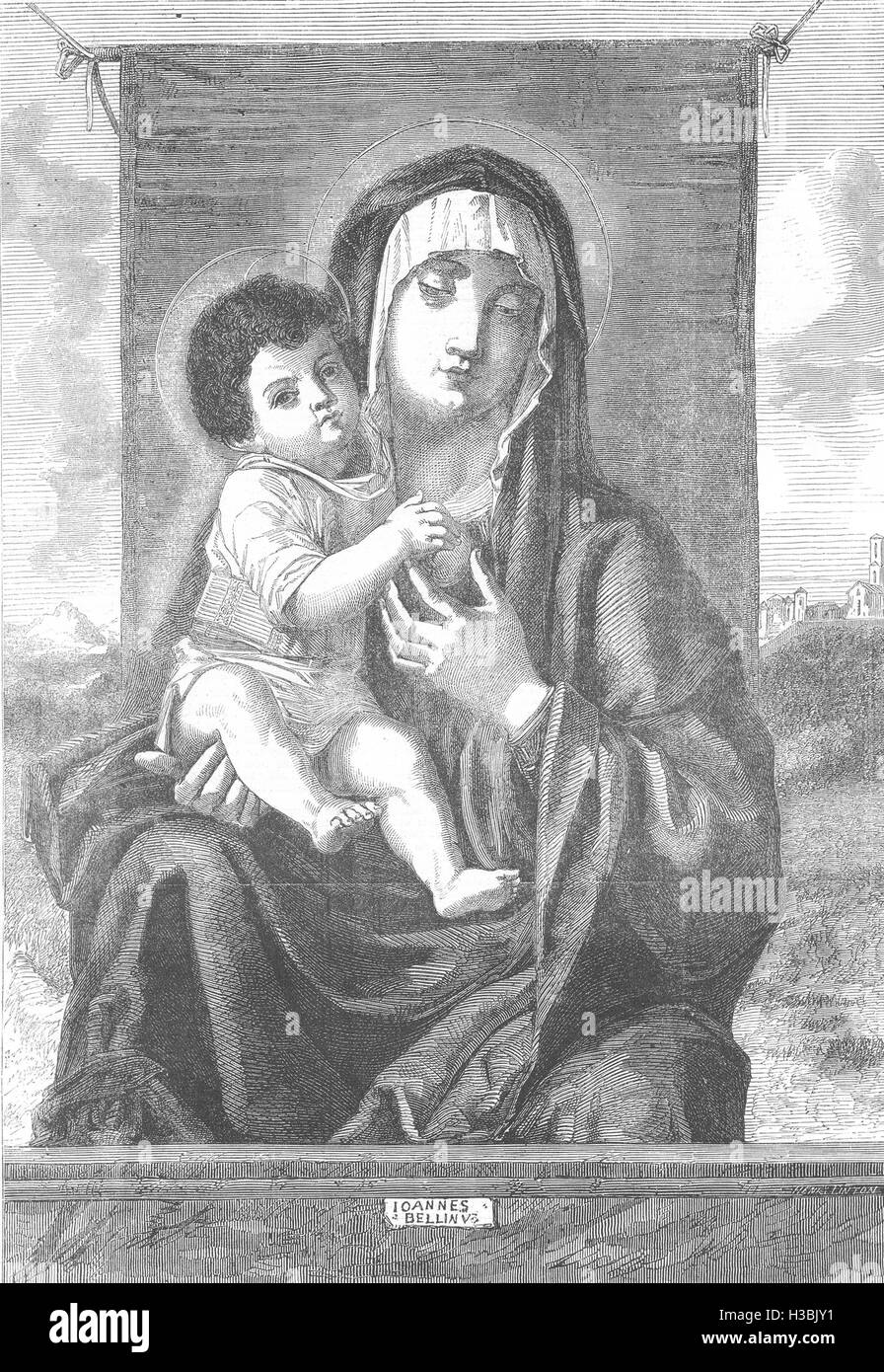 La Bibbia la Vergine e il bambino 1856. Il Illustrated London News Foto Stock