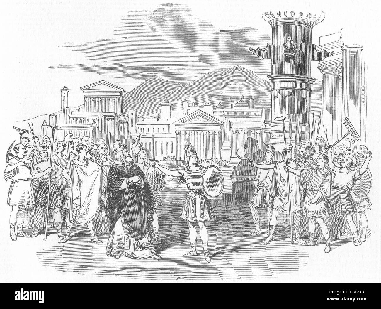 Egitto nuova stravaganza della Sfinge Haymarket Theatre 1849. Il Illustrated London News Foto Stock