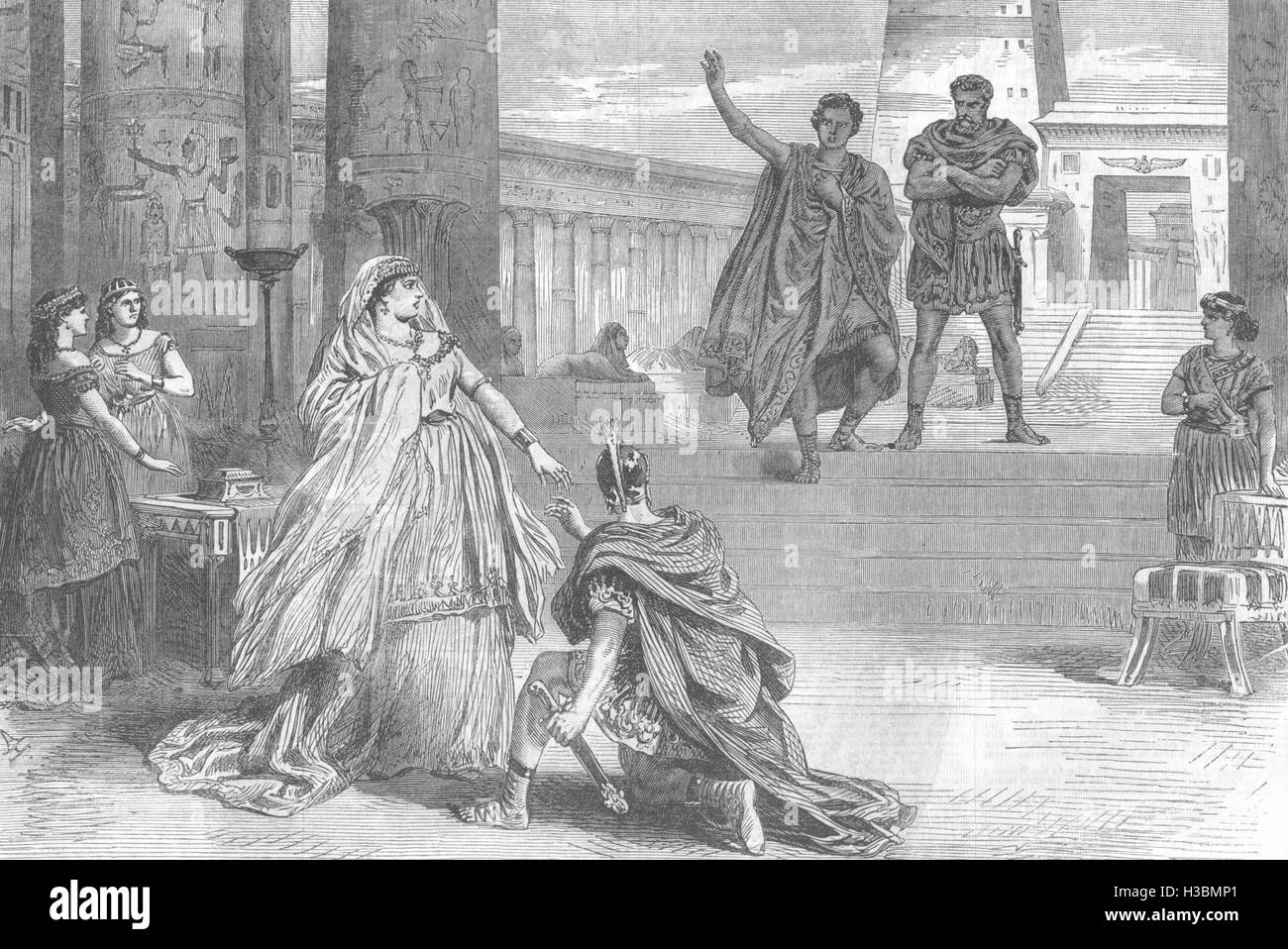 Scena londinese da Antonio e Cleopatra, presso il Teatro Princesss 1867. Il Illustrated London News Foto Stock