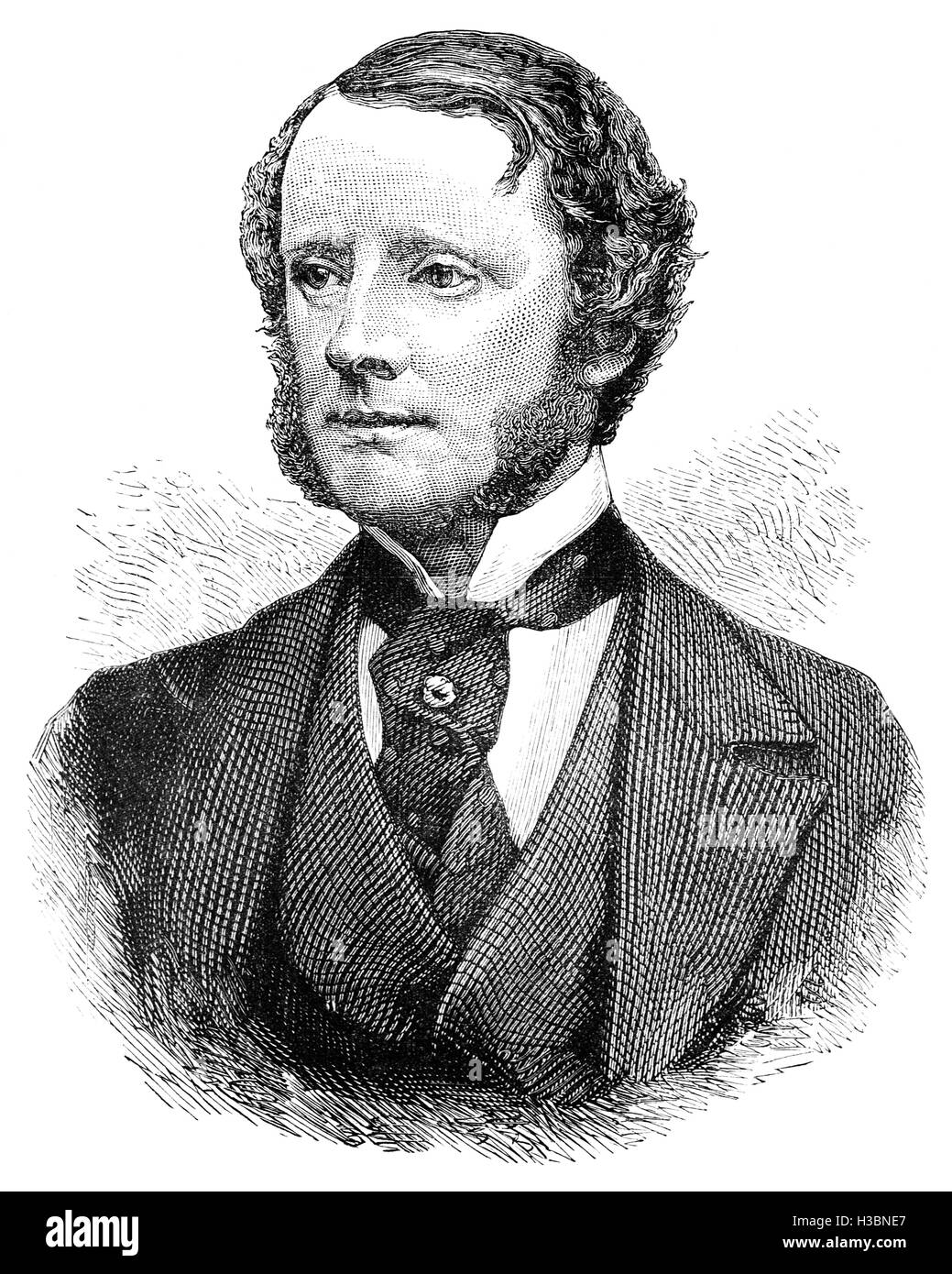 Chichester Samuel Parkinson-Fortescue, primo Baron Carlingford (1823 - 1898), noto come Chichester Fortescue 1874 e signore Carlingford dopo, era un liberale britannico politico del XIX secolo. Nel 1866, egli è stato anche ammesso per gli Irlandesi il Consiglio Privy e divenne presidente del consiglio di amministrazione degli scambi tra il 1871 e il 1874. Foto Stock