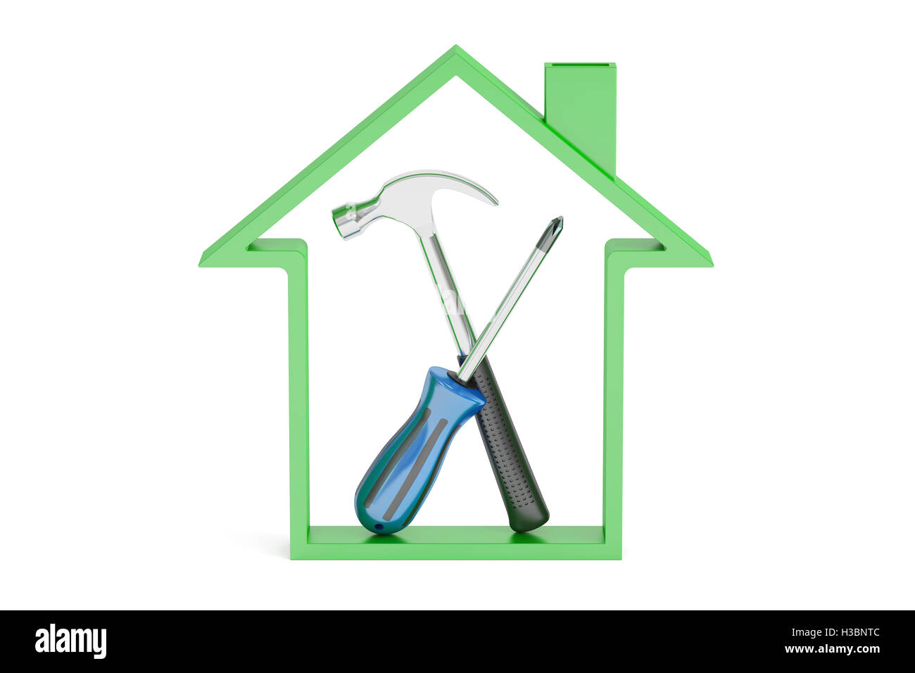 Il servizio di riparazione del concetto. 3D rendering isolati su sfondo bianco Foto Stock