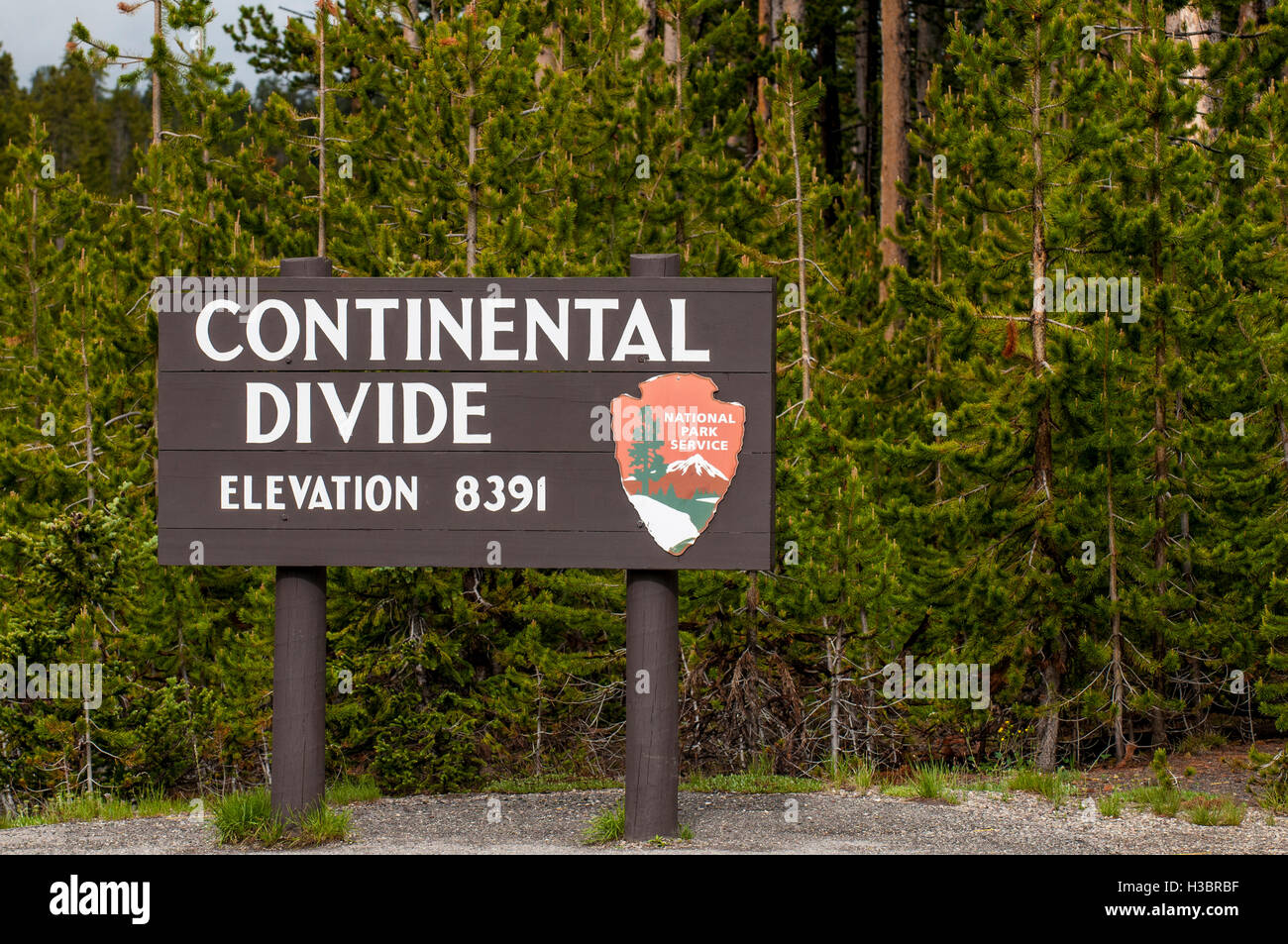 Continental Divide vicino a West Thumb, il Parco Nazionale di Yellowstone, Wyoming negli Stati Uniti. Foto Stock
