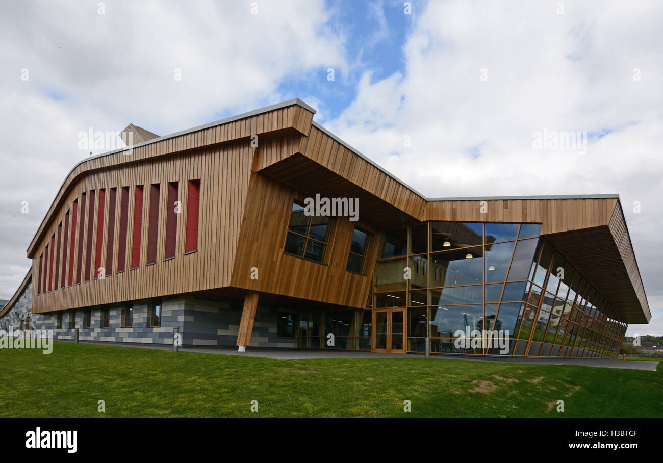 GSK Carbon Neutral laboratorio di chimica sostenibile, edificio nel Giubileo Campus, Università di Nottingham, Inghilterra. Foto Stock