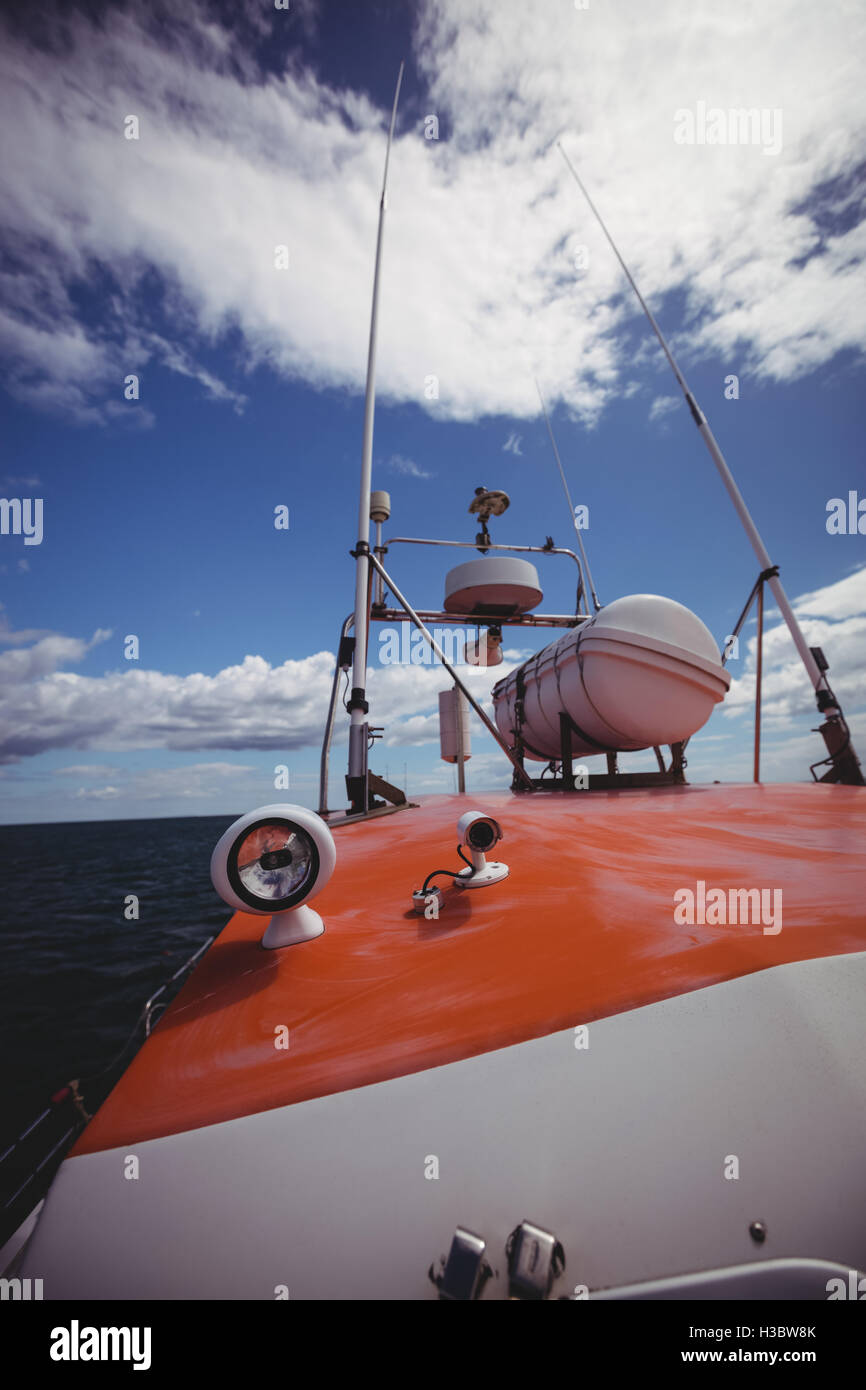 La pesca in barca a vela in mare Foto Stock