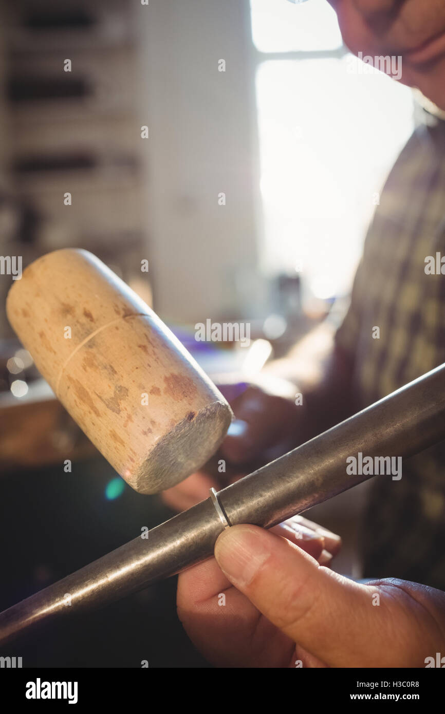 Orafo di preparare lo strumento di lavoro Foto Stock