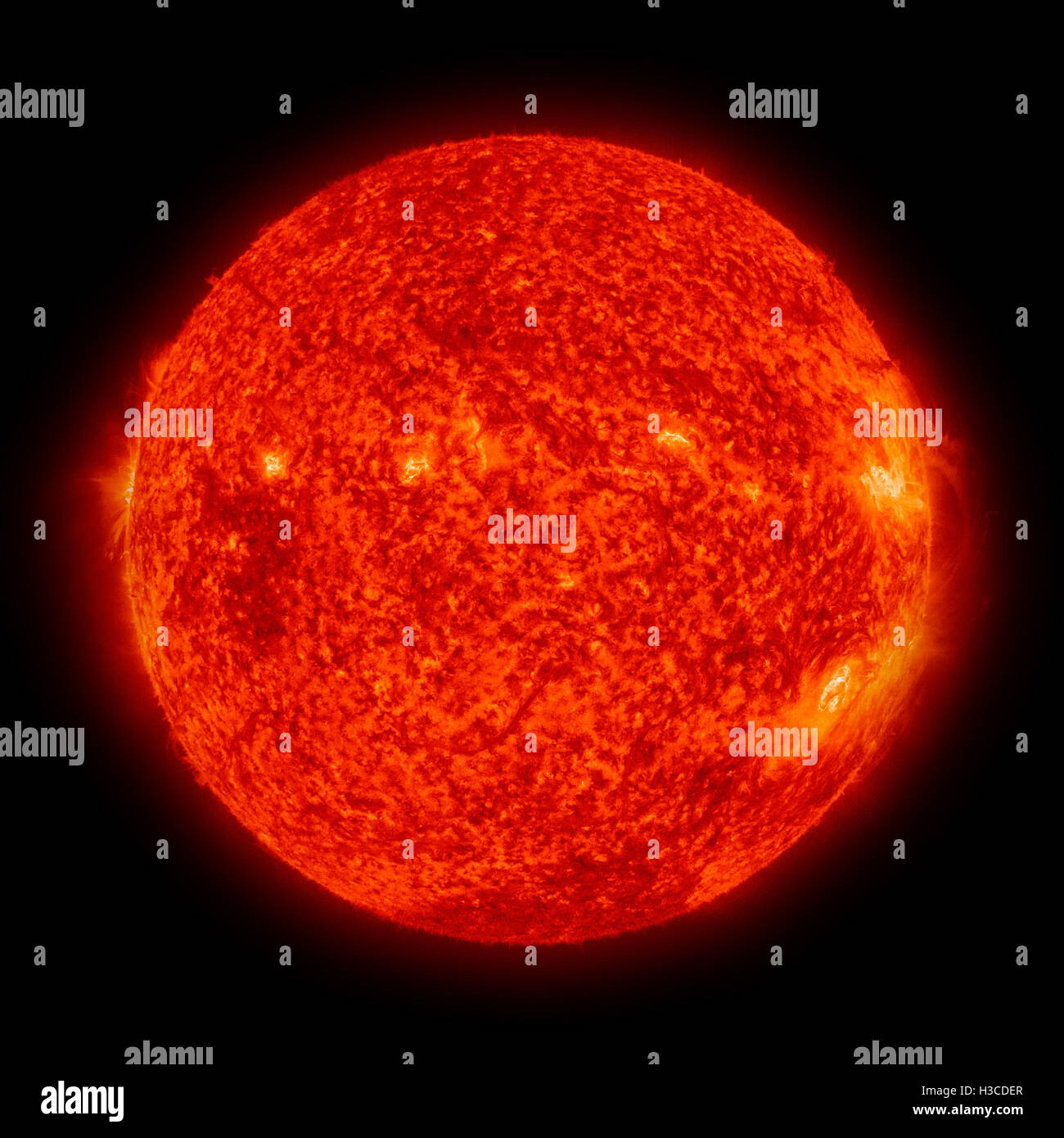 Sistema solare - Sun. pianeta isolato su sfondo nero. Gli elementi di questa immagine fornita dalla NASA Foto Stock