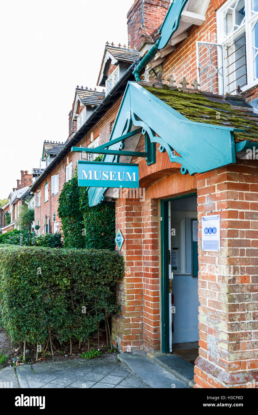 Il museo locale di charting la storia di erosione costiera in Dunwich, un villaggio nel Suffolk Coastal district, East Anglia, REGNO UNITO Foto Stock