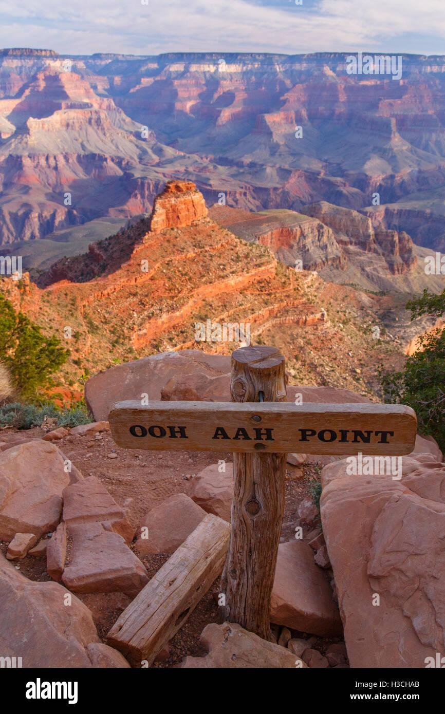 South Kaibab Trail, il Parco Nazionale del Grand Canyon, Arizona. Foto Stock