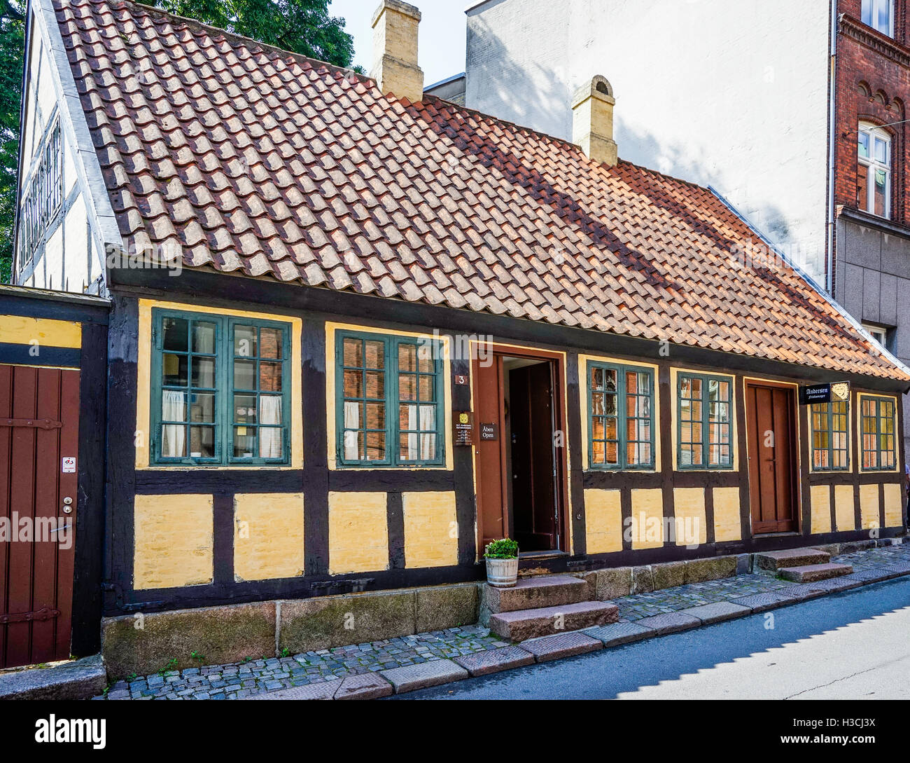 Danimarca, Funen, Odense, Hans Christian Andersen la casa dell'infanzia Foto Stock