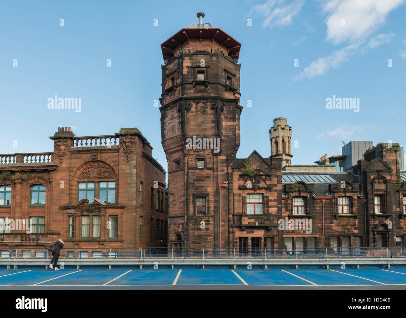 La facciata ovest,Glasgow Herald edificio progettato da Charles Rennie Mackintosh, ora il faro, Glasgow, Scotland, Regno Unito, Foto Stock