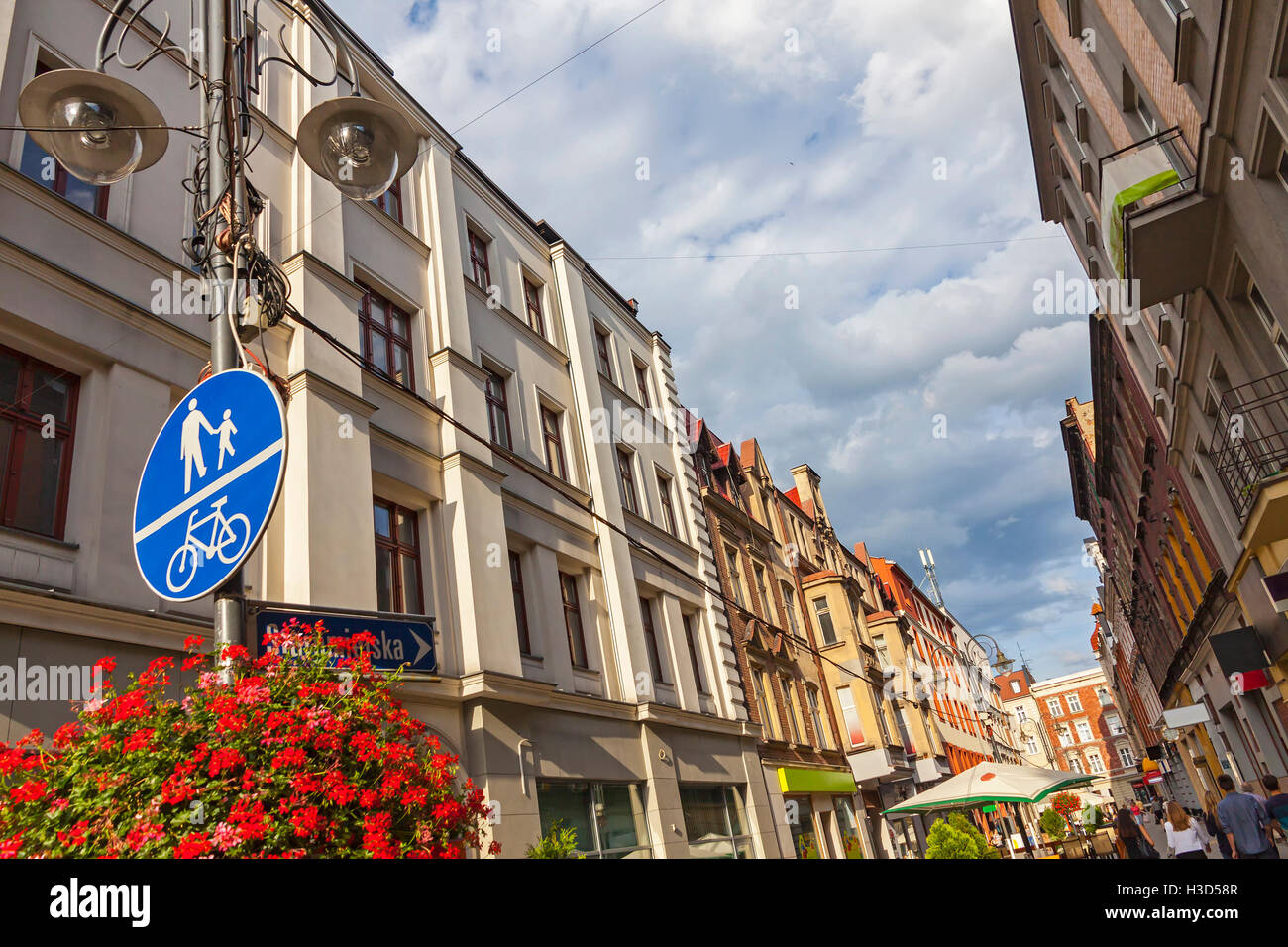 Per le strade della città di Katowice, Slesia Metropolis, Polonia Foto Stock