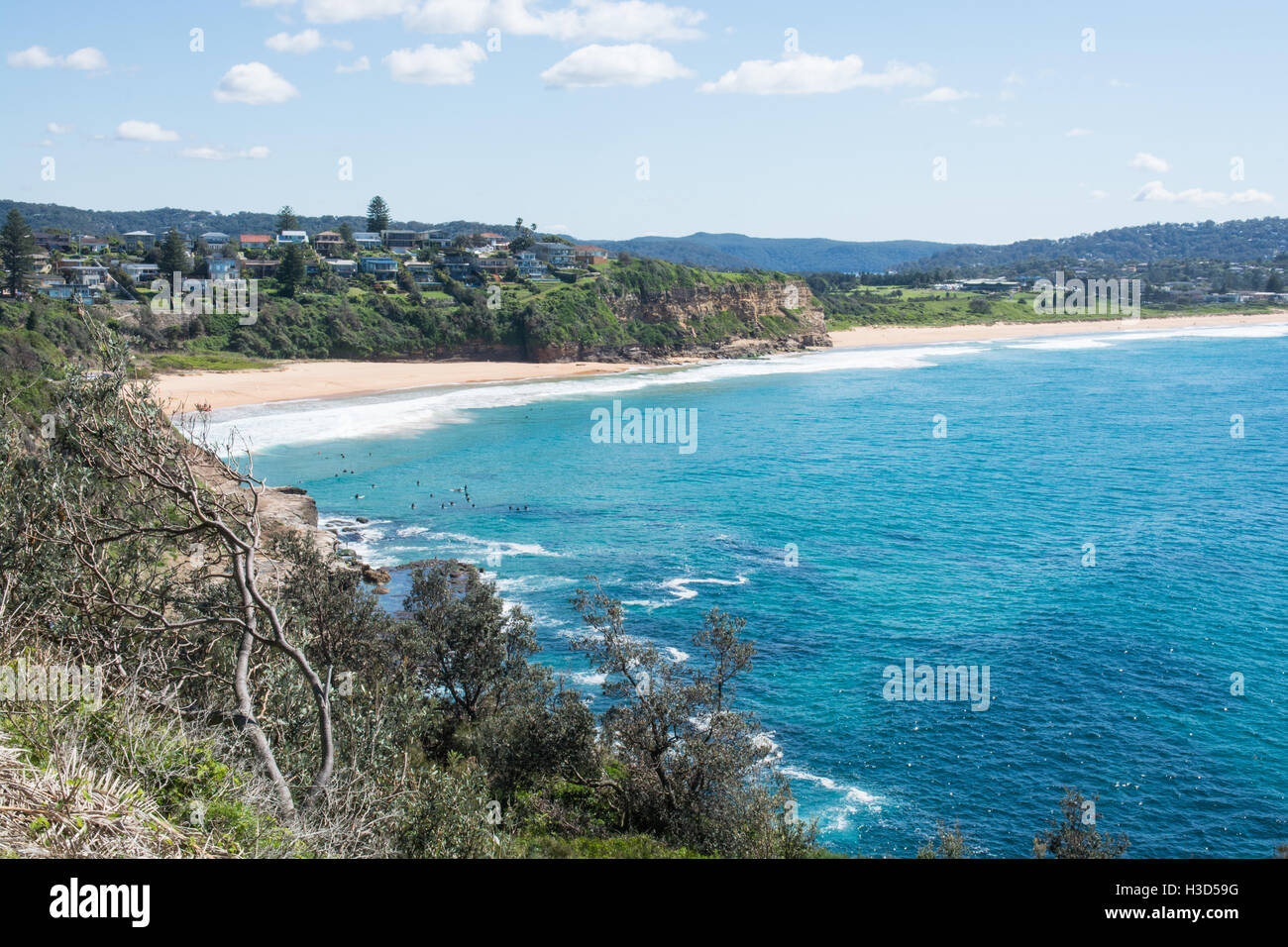 Warriewood e Mona Vale spiagge. Sydney Australia. Foto Stock