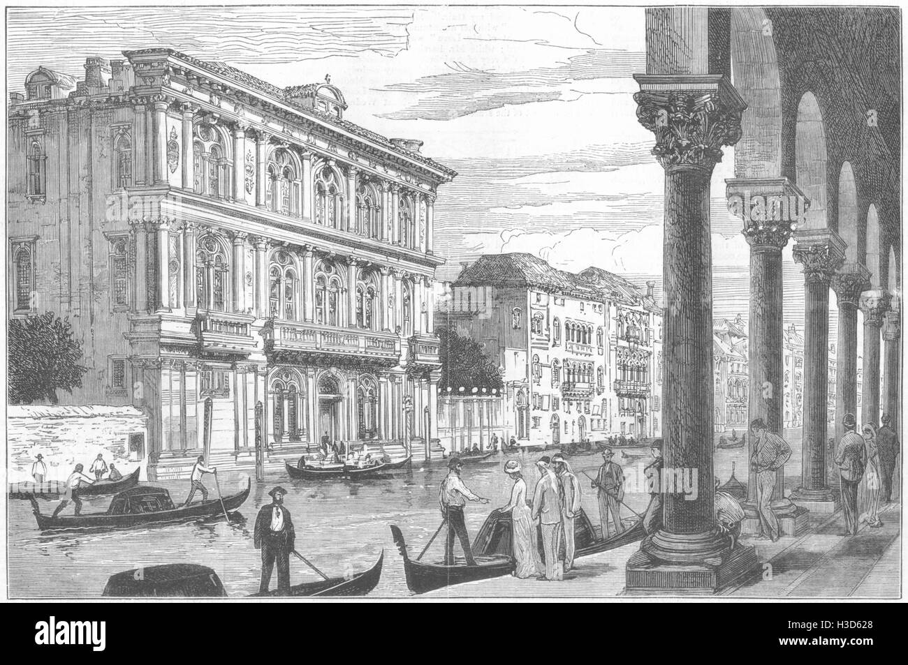 Venezia Palazzo Vendramin Calergi di Venezia, dove morì Richard Wagner 1883. Il grafico Foto Stock