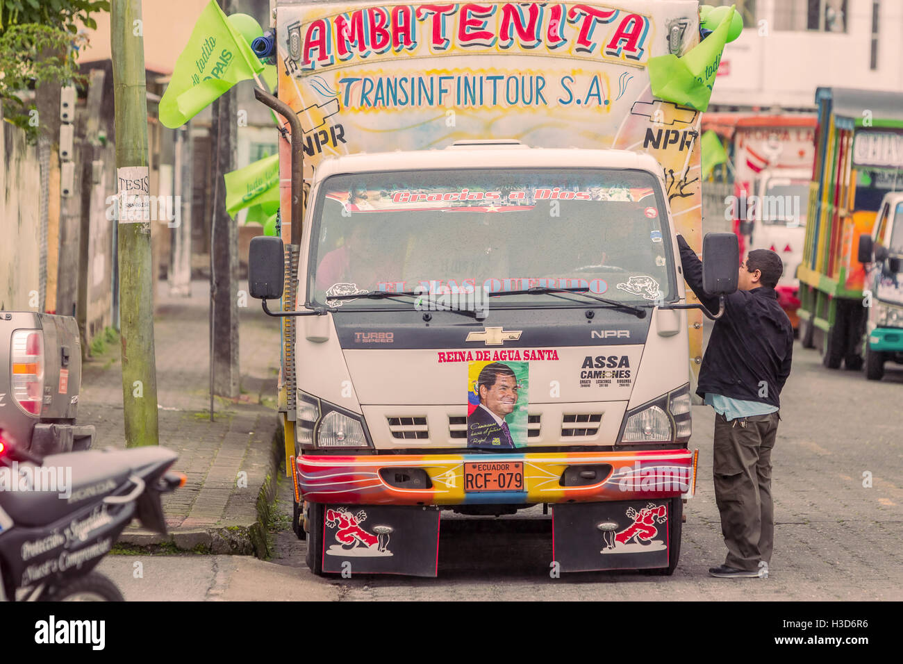 Banos de Agua Santa, Ecuador - 23 Giugno, 2016:Chiva, il simbolo della cultura colombiana, Banos de Agua Santa, Ecuador, Sud America Foto Stock