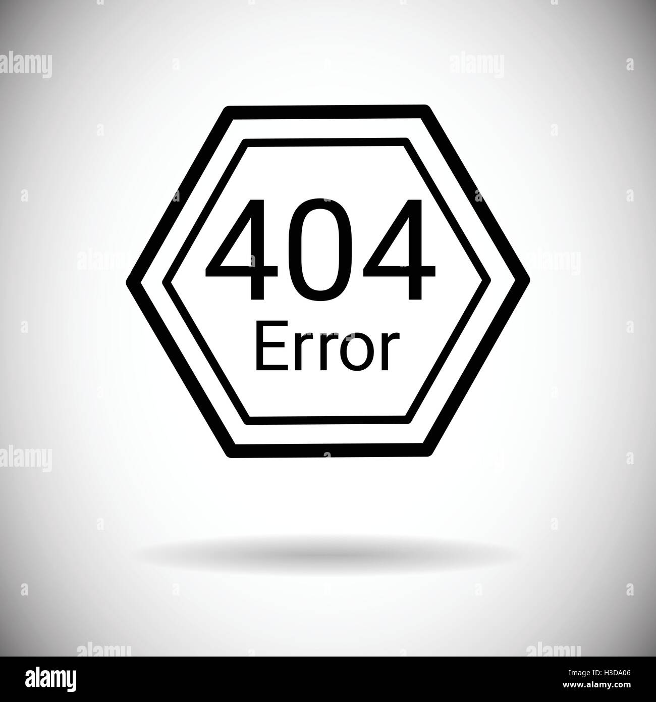 Errore 404 Non trovato icona computer Illustrazione Vettoriale