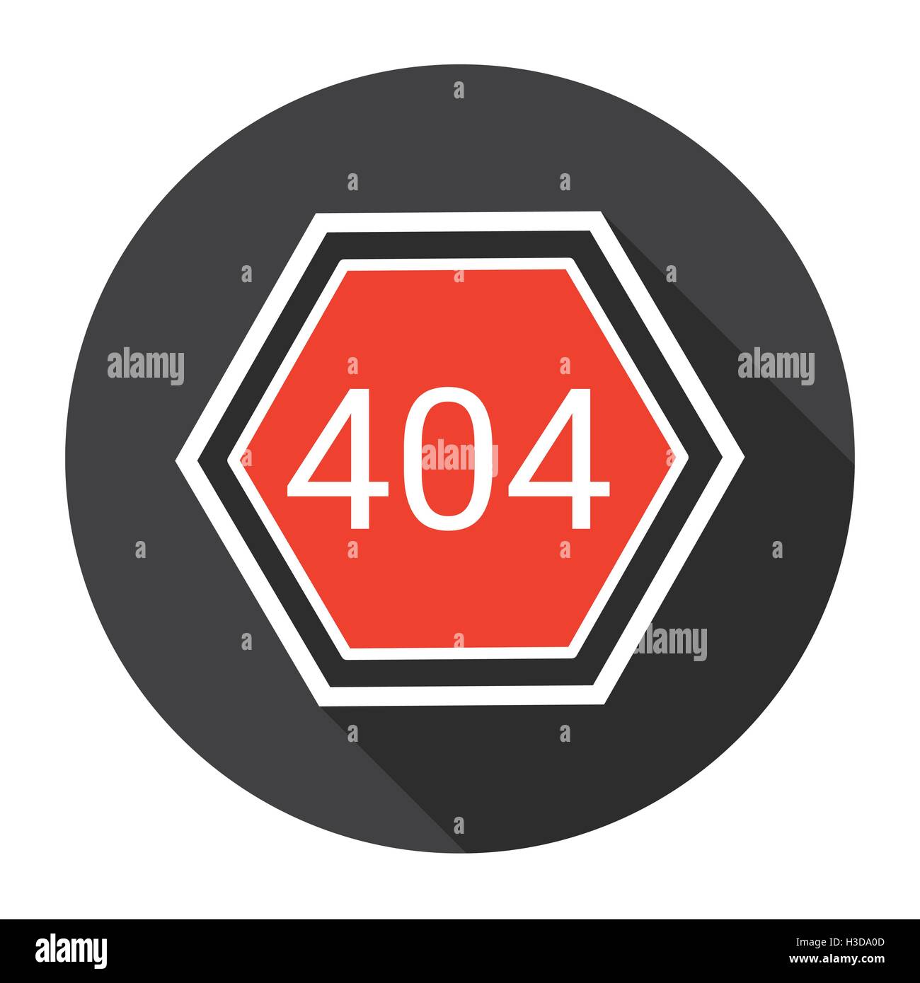Errore 404 Non trovato icona computer Illustrazione Vettoriale