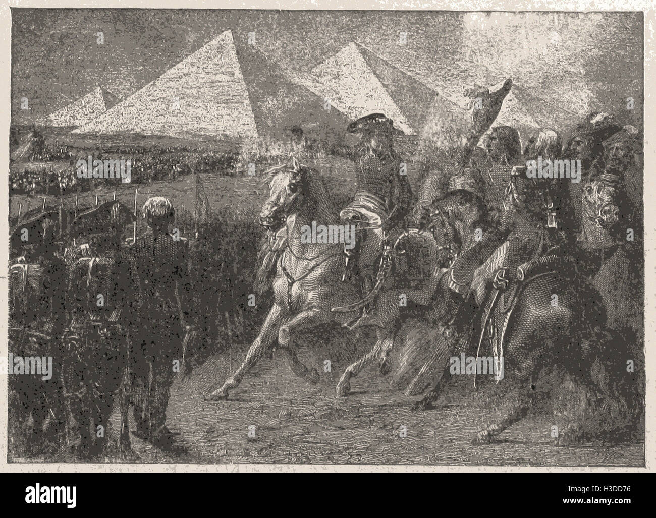 La battaglia delle Piramidi, in luglio. 1795 Foto Stock