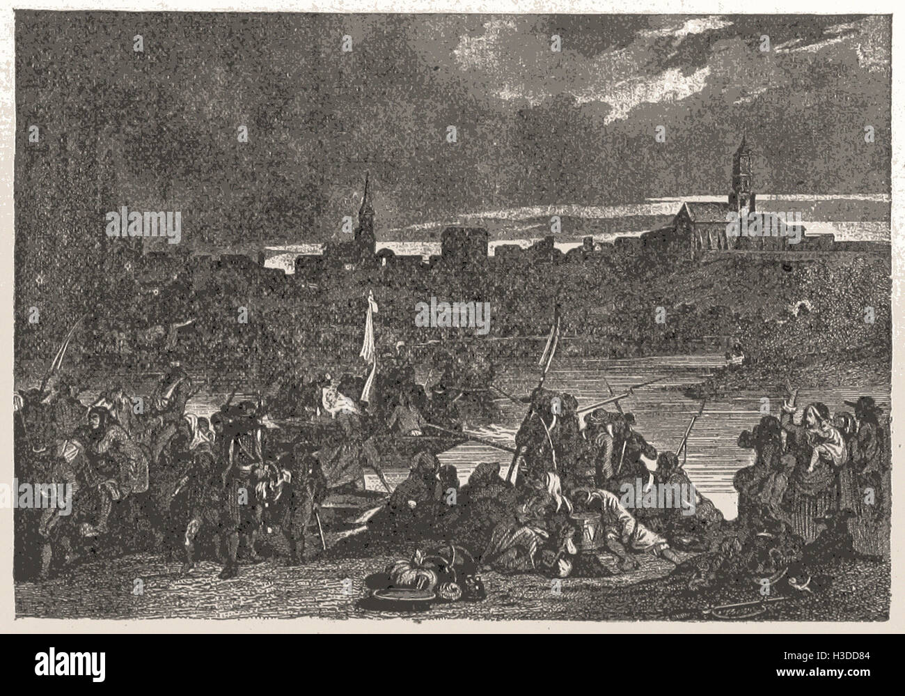 Il passaggio della Loira, 1793 Foto Stock