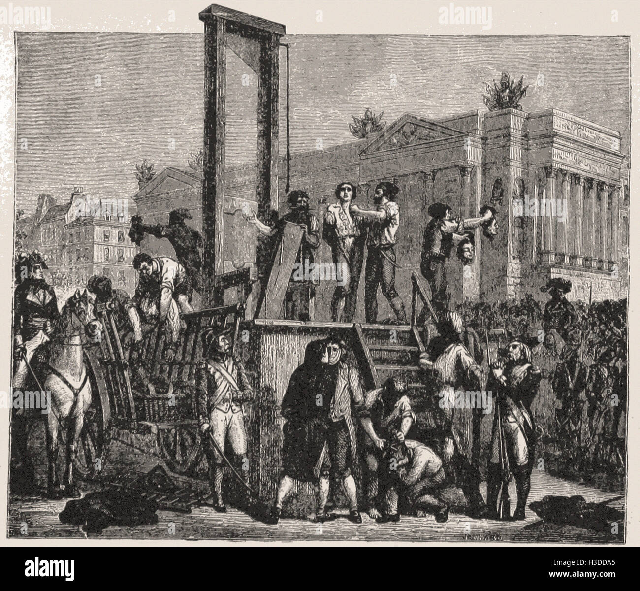 L'esecuzione di Robespierre e i suoi compagni, 28 luglio 1794. Foto Stock